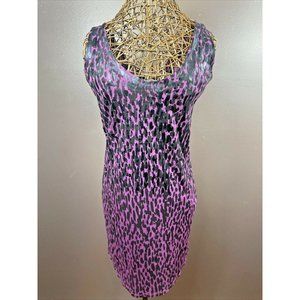 Bisou Bisou Woman Cocktail Formal Bodycon Sleeveless Dress Stretch Size L